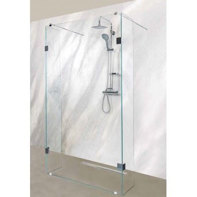 Vrijstaande douchewand 110x30x195 antikalk Sanotechnik Wide