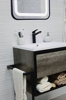 Badmeubel 120x46cm Soho Black grijs eiken mat zwart