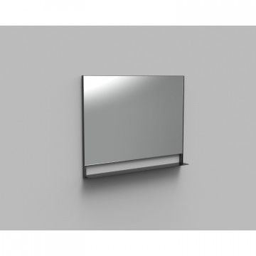 Badkamerspiegel met planchet Luzi Reflect 120x80 mat zwart