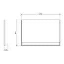 Badkamerspiegel met planchet Luzi Reflect 120x80 mat zwart