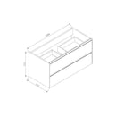 Badmeubelset 120x47 hoogglans wit Luzi PL120