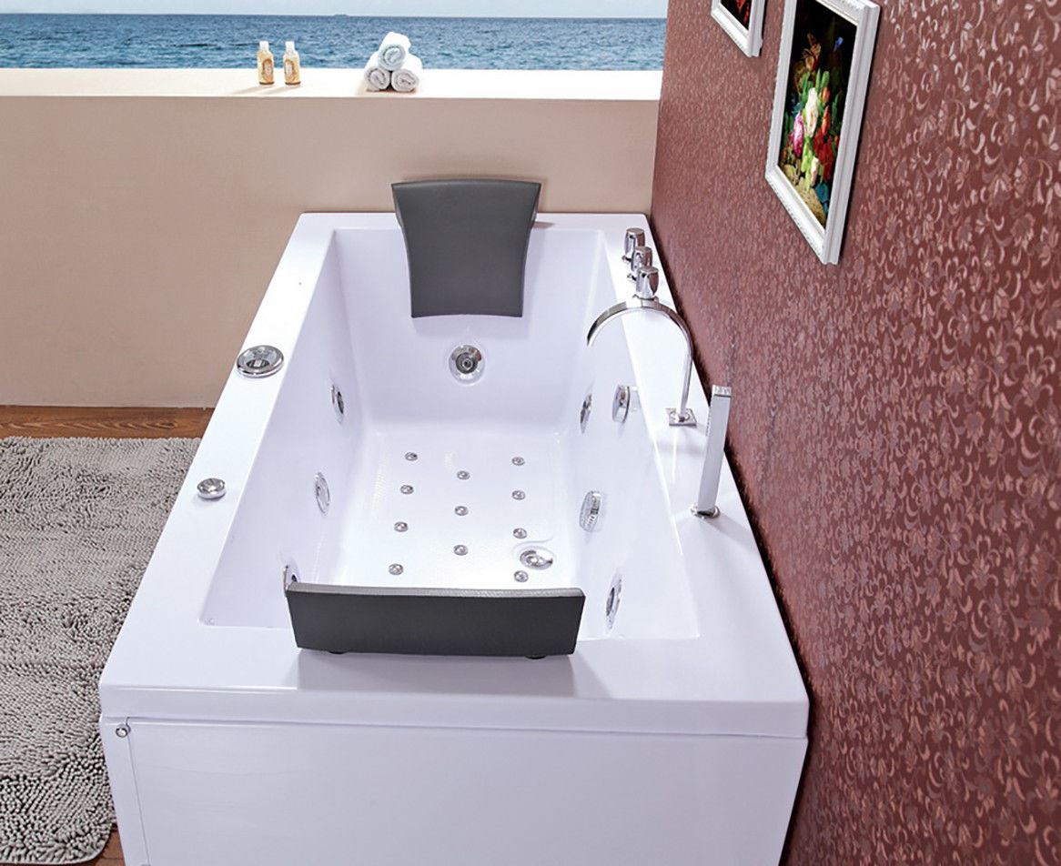 Bovenaanzicht van de badruimte van Whirlpoolbad Luzi Ramona Wit 180 x 90 cm