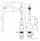 Nostalgische keukenkraan met L uitloop Evora chroom