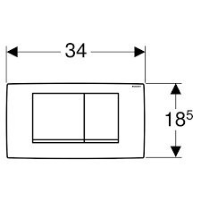 Geberit Twinline Bedieningspaneel closet/urinoir | 115.899.KJ.1