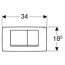 Geberit Twinline Bedieningspaneel closet/urinoir | 115.899.KJ.1