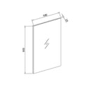 Standaard spiegel 58x80x2,5