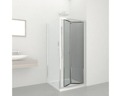 Nis vouwdeur Sanotechnik Elite chroom profiel 90x195 antikalk