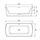 Sanotechnik vrijstaand ligbad 180x85x61,5 Orlando