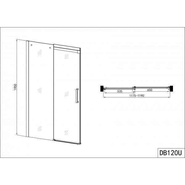 Nis schuifdeur 110-120x195cm Sanotechnik Elegance