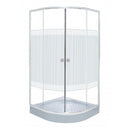 Sanodusch douchecabine 80x80x180 wit profiel met decor