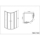 Sanodusch douchecabine 80x80x180 wit profiel met decor