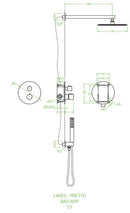 Inbouw doucheset mat zwart Laveo Pretto