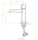 Lage wastafel mengkraan mat zwart Laveo Pretto