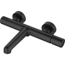 Badkraan met doucheaansluiting mat zwart Laveo Pretto