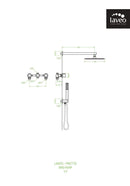 Inbouw doucheset 3 knops grafiet Laveo Pretto