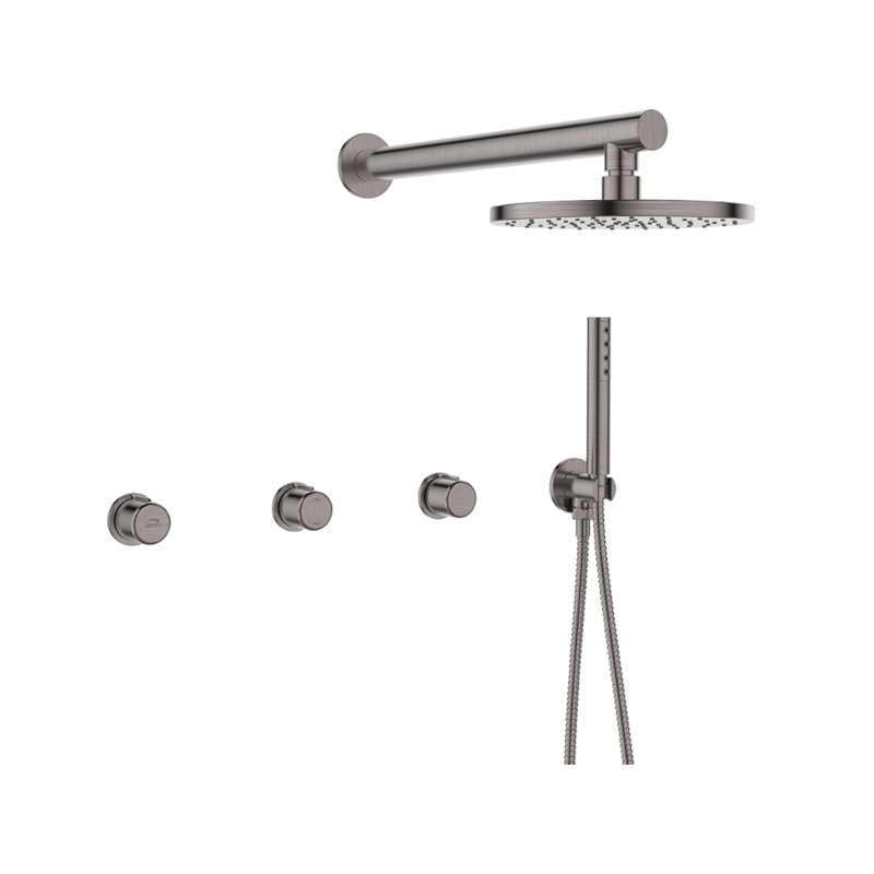 Inbouw Doucheset 3 Knops Grafiet Laveo Pretto