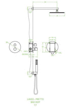 Inbouw doucheset Gun Metal Laveo Pretto