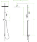 Opbouw doucheset grafiet Laveo Pretto