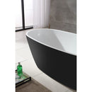 Sanotechnik vrijstaand ligbad 170x80 zwart wit Manhatten
