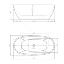Sanotechnik vrijstaand ligbad 170x80 zwart wit Manhatten