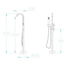 Sanotechnik vrijstaande badkraan zwart 115x20x16 Sonata