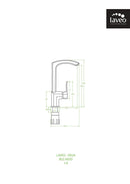 Hoge keukenkraan zwart Laveo Vega