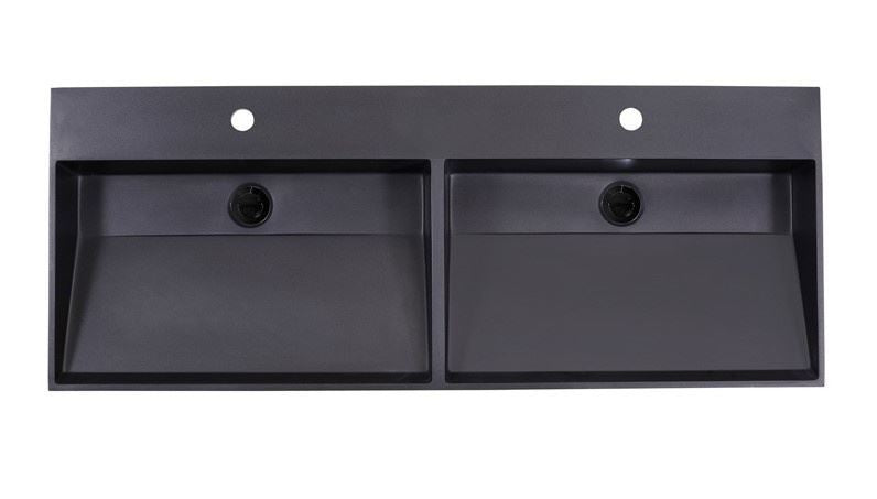 Meubelwastafel 140x47 Quartz Trendline dubbele wasbak