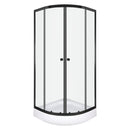 Douchecabine 90x90x195 kwartrond met douchebak Olga
