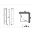 Douchecabine 80x80x195 schuifdeuren Elite chroom antikalk