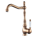 Nostalgische keukenkraan met L uitloop Evora  Koper