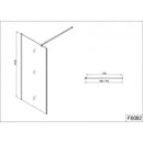 Zijwand 80x195 Sanotechnik Smartflex mat zwart profiel