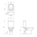 Duoblok staand toilet rimfree Cersanit Carina compact