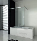 Schuifbare badwand 120x140cm Elite chroom