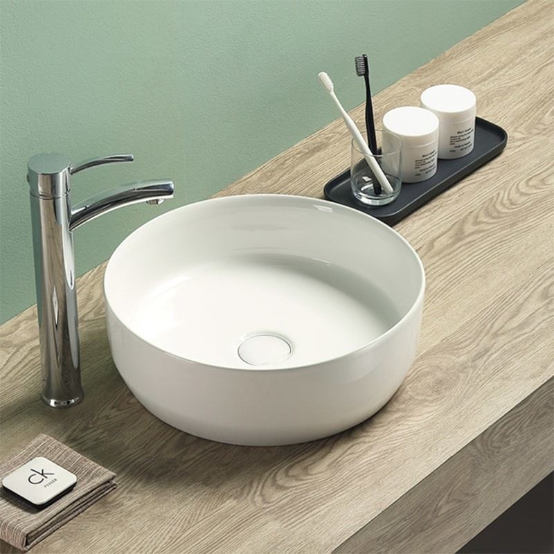 Waskom Victoria Color Line glans wit 39cm rond