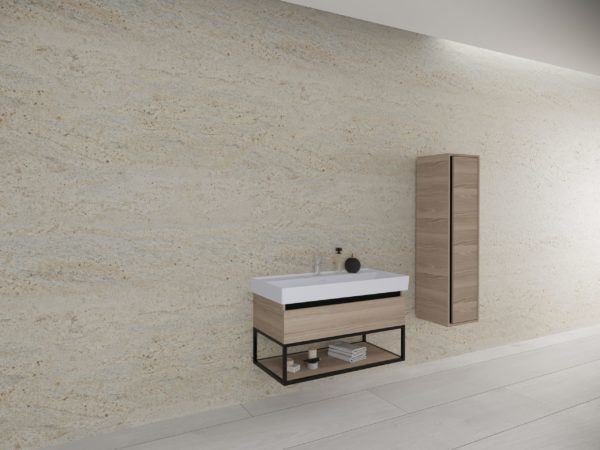 Badmeubel Sharp 60 x 47 Mat zwart regaal