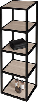 Kolomkast 35x35x135 mat zwart noot Aloni Sharp