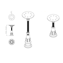 Mineraalmarmer douchebak poten (5 stuks/set) zelfklevend kunststof