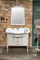 Retro wastafel 100x54,5 keramisch Wit