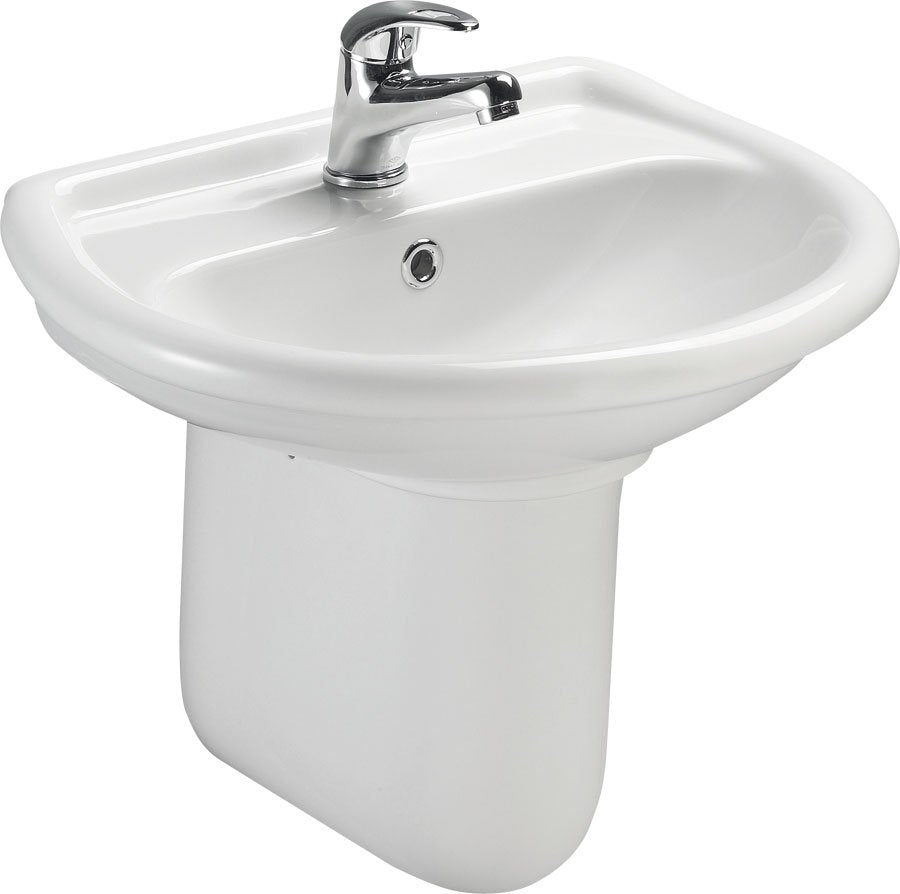 Aqualine Drop wastafel 60x48cm wandmontage