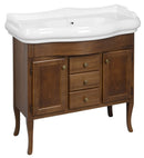 Retro staand wastafelmeubel 89x48 beuken massief hout