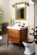 Retro staand wastafelmeubel 73x46,5 beuken massief hout