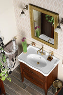 Retro staand wastafelmeubel 73x46,5 beuken massief hout