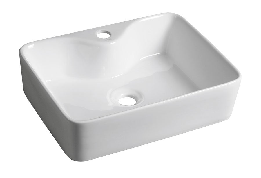 Sapho Balena keramiek opbouw waskom 37×48 cm wit met kraangat