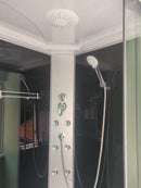 Gesloten douchecabine 90x90x215 kwartrond kitvrij Relax zwart