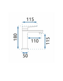Halfhoge wastafelkraan mat zwart Rea Viral