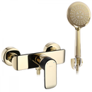 Douchekraan met hand-doucheset glans goud Rea Bloom