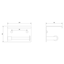 Toiletrolhouder RVS chroom met aflegvlak