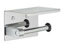 Toiletrolhouder RVS chroom met aflegvlak