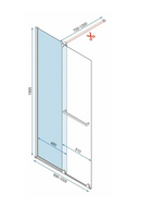 Douchewand met uitschuifbaar deel Rea Cortis Goud