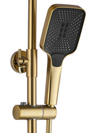 Opbouw doucheset goud / mat zwart met planchet Rea Rob